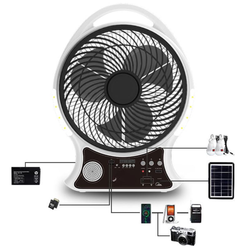 Abanico Recargable 14" Solar