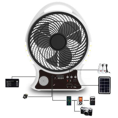 Abanico Recargable 14" Solar