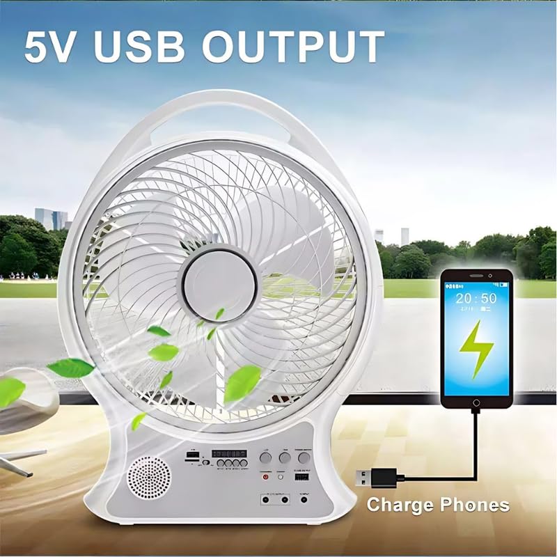 Abanico Recargable 14" Solar